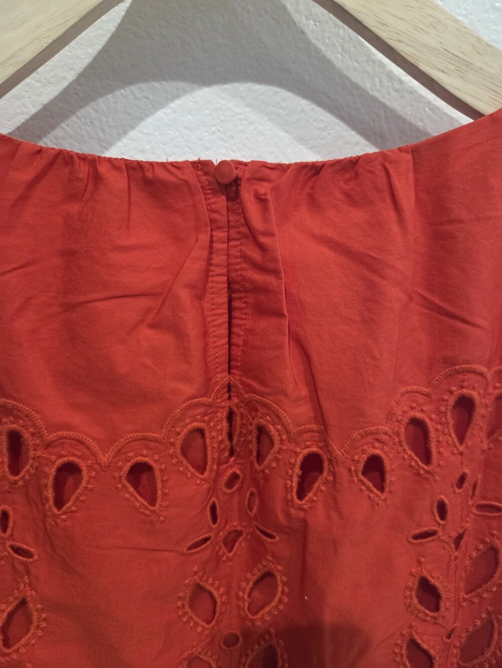 Madewell Embroidered Sleeveless Bubble Top In Poplin Large NWT - Picture 6 of 11